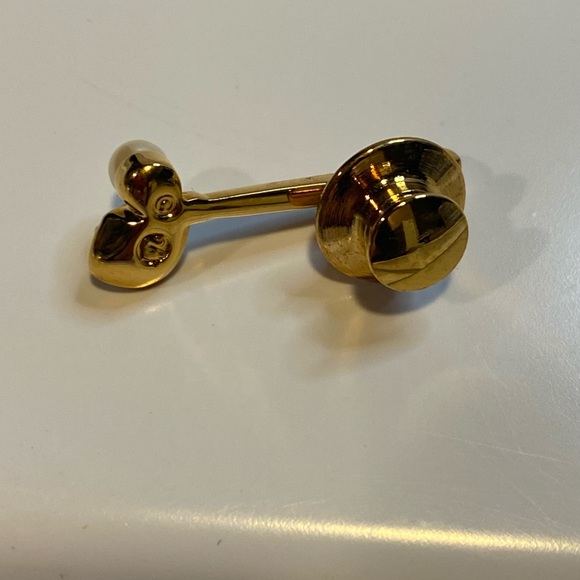 Swarovski Goldtone Crystal Enamel Golf Club Brooch Pin Faux Pearl - Picture 5 of 8